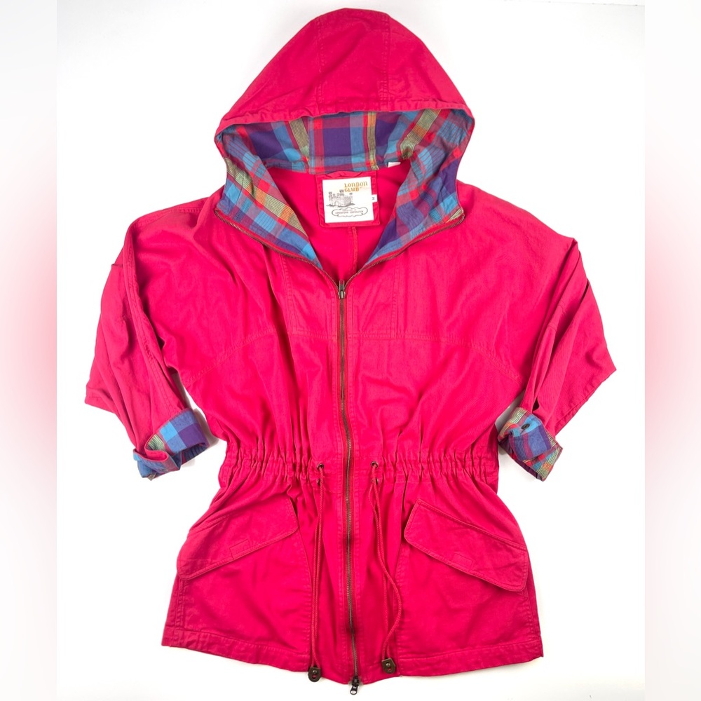 Rare Vintage Red London Club Jacket Size Medium
